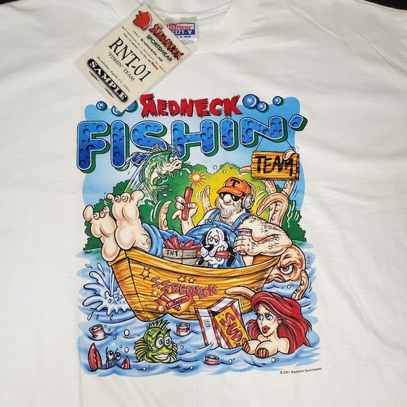 2001 Redneck Fishing Team Sample T-Shirt - Picture 3 of 8
